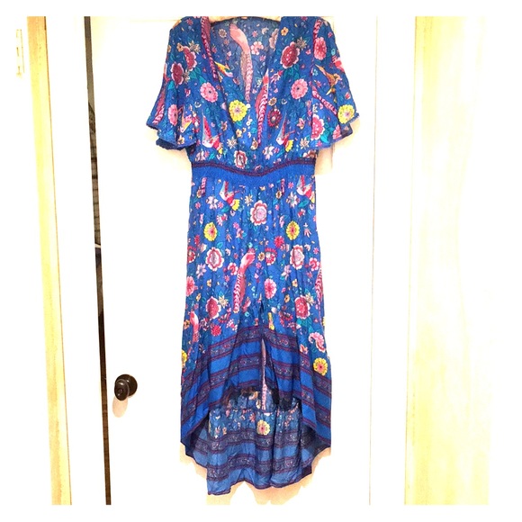 Multi Colored Asymmetrical Hemmed Dress - Picture 1 of 5